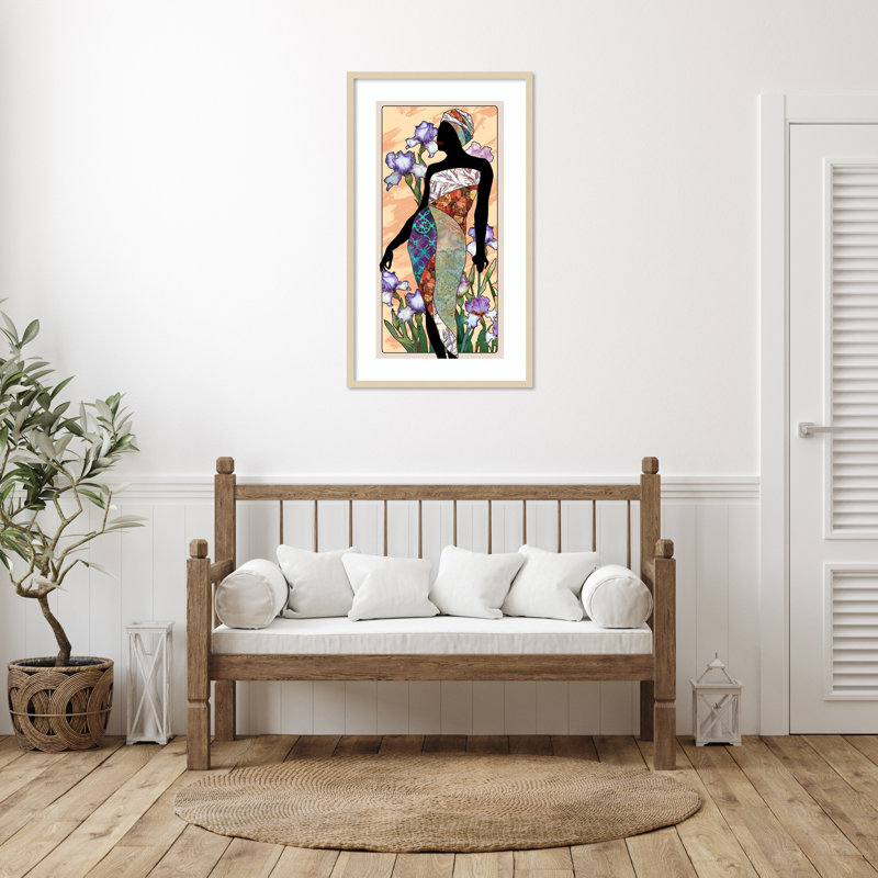 «Cosmopolitan Woman I» par Alonzo Saunders, reproduction d'art murale en bois, H 41 po x l 24 po