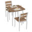 Ensemble de table de salle à manger 3 pièces pour 2 personnes avec table de cuisine de ferme et chaise rembourrée