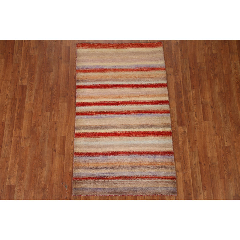 Gabbeh One-of-a-Kind 3' X 5'2" New Age Wool Area Rug in