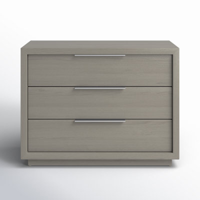 Eloise 3 - Drawer Solid Wood Nightstand by Joss & Main