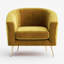 Fauteuil demi-tonneau en velours de 35,8 po Lucciano-1056317011