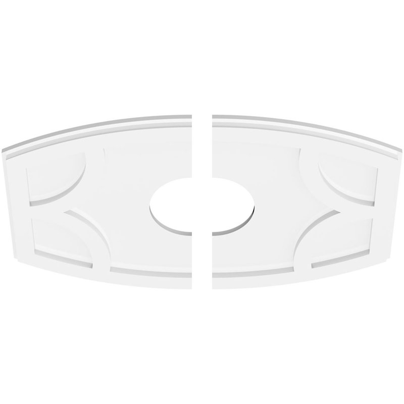 Médaillon de plafond contemporain en PVC de qualité architecturale Kailey, H 1 po x l 26 po x P 17,375 po