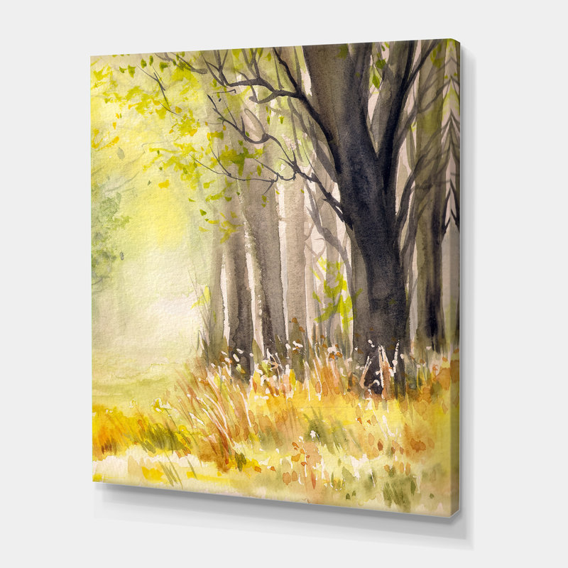 «Bright Sunshine Through The Forest Trees II», reproduction sur toile tendue, H 32 po x l 16 po x P 1 po