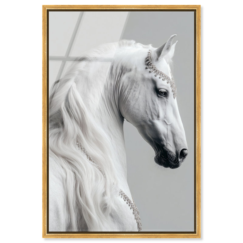 Jeweled Mane I Print by Oliver Gal, 37" H x 25" W, Gold Floater Frame