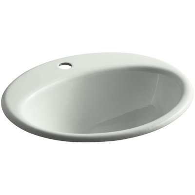 Lavabo de salle de bain ovale encastrable avec trop-plein Farmington