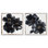 Ensemble de 2 décorations murales noires et dorées sur toile par 