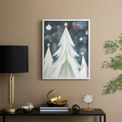«Christmas Holiday Art DCCCLXV III», reproduction d'art encadrée - bois massif