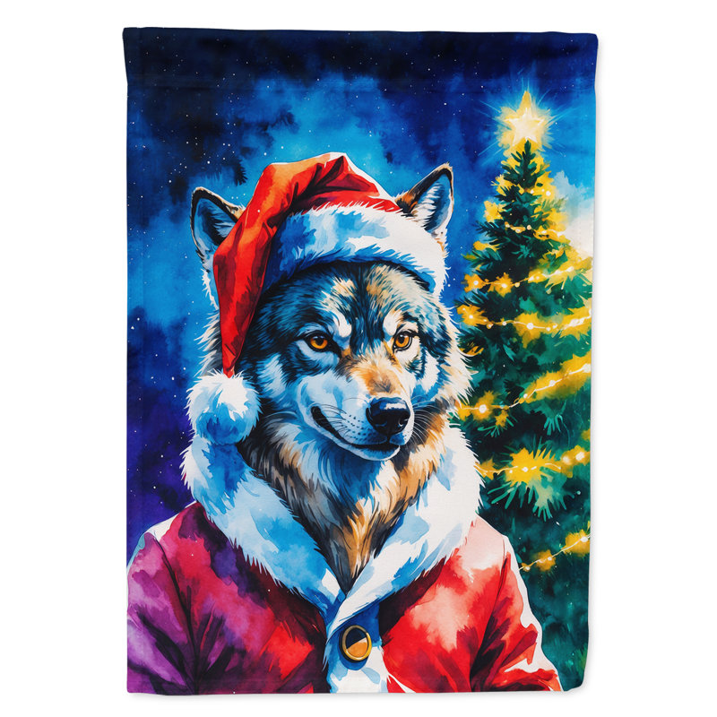 Drapeau de jardin de Noël, Loup