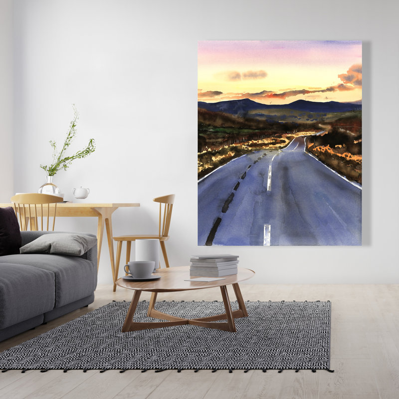 Sur la route de l'Écosse - Toile de paysages pour la décoration intérieure
