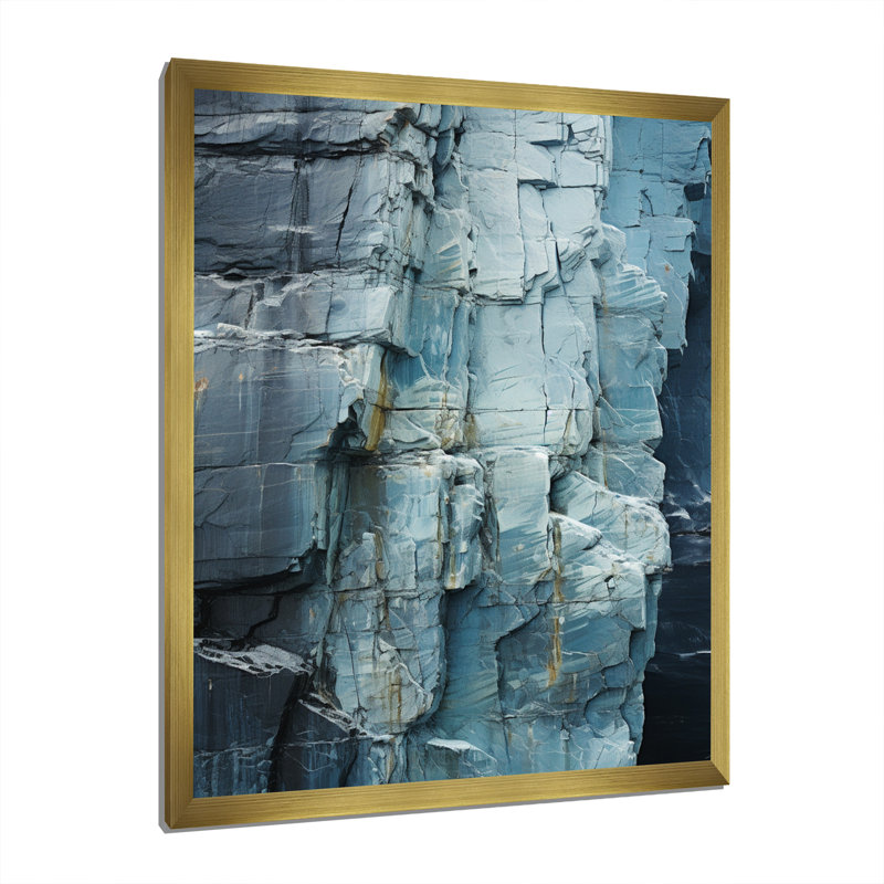Glacier Glaciers Edge I - Paysage et nature, art mural, salon, H 20 po x l 12 po x P 1 po, Cadre photo doré