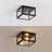 Bechtold Farmhouse Industrial Square Iron/Glass Case LED Flush Mount-2017698226-2066472389