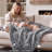 Hand-Knit Chenille Chunky Throw Blanket-105670877