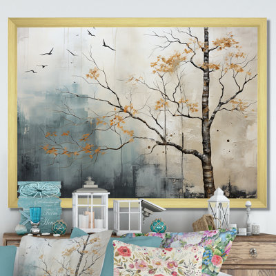 " Grey Minimalism Calm River Forest "