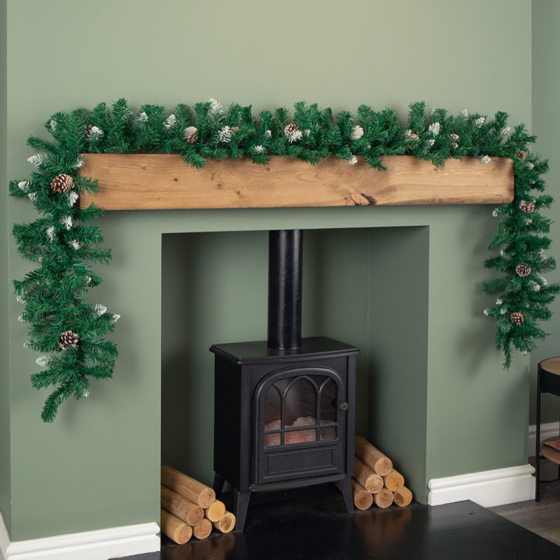 Annachiara 270cm Faux Garland, Green/White