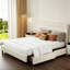 Cadre de lit king size avec tête de lit - Lit plateforme bas, silencieux, sans sommier, facile à assembler (cadre de lit seulement)-795479060-795479058