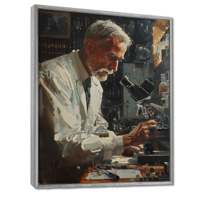 Reproduction d'art laboratoire blanc blanc noir microscopique