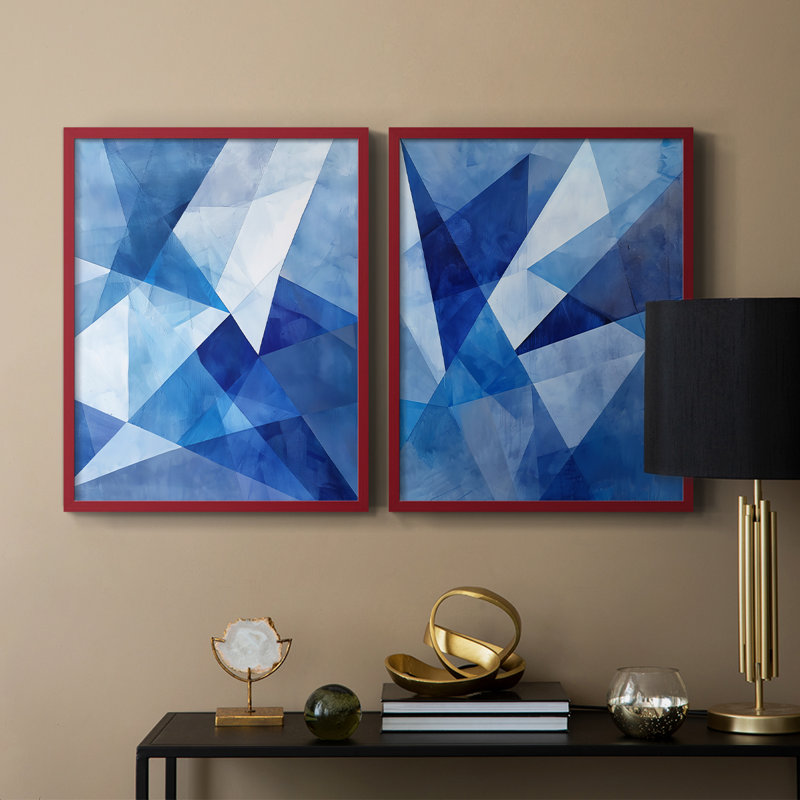 ABSTRACT Series Lxxiii - reproduction encadrée de qualité supérieure - prête à être accrochée - aucun clou requis - aucun clou requis