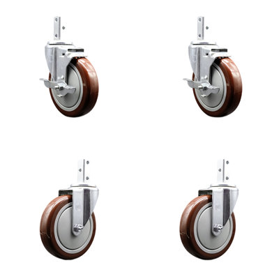 4 Piece Polyurethane Caster Set