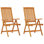 Chaise de jardin pliante en bois massif Eucalyptus