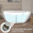 55'' Freestanding Oval Soaking Acrylic Bathtub