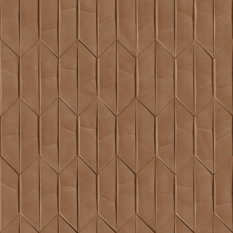 Arcadia Collection Geometric Print Wallpaper Roll, Brown