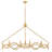 Leona Eight-Light Hand-Leafed Oval Chandelier
