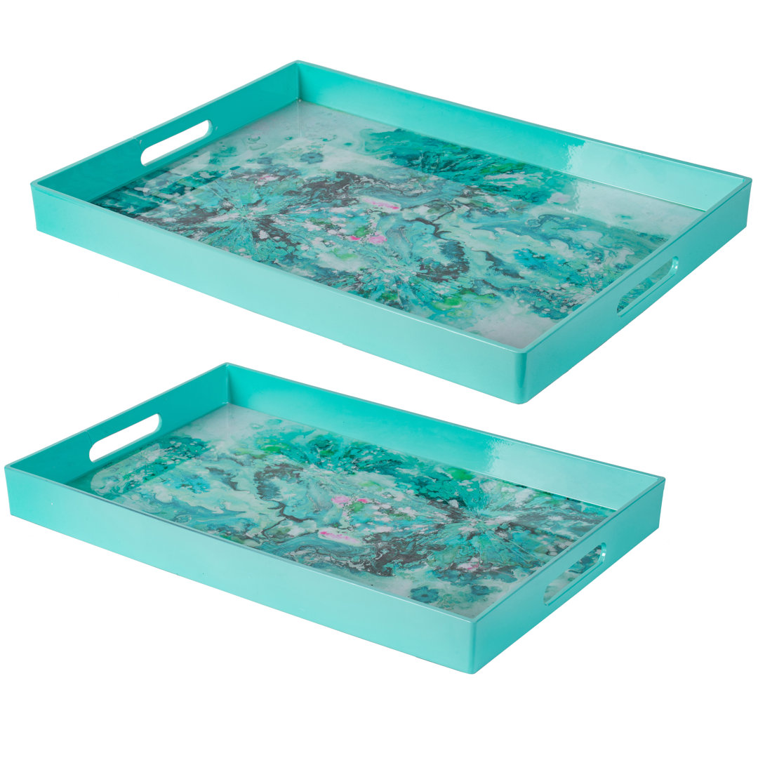 Lapointe Plastic / Acrylic Tray - Set of 2 (Set of 2) Rosecliff Heights