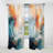 Teal Orange Bold Abstract Flow Collage II - Modern Curtain - Velvet Room Darkening - 1 Panel-107831858