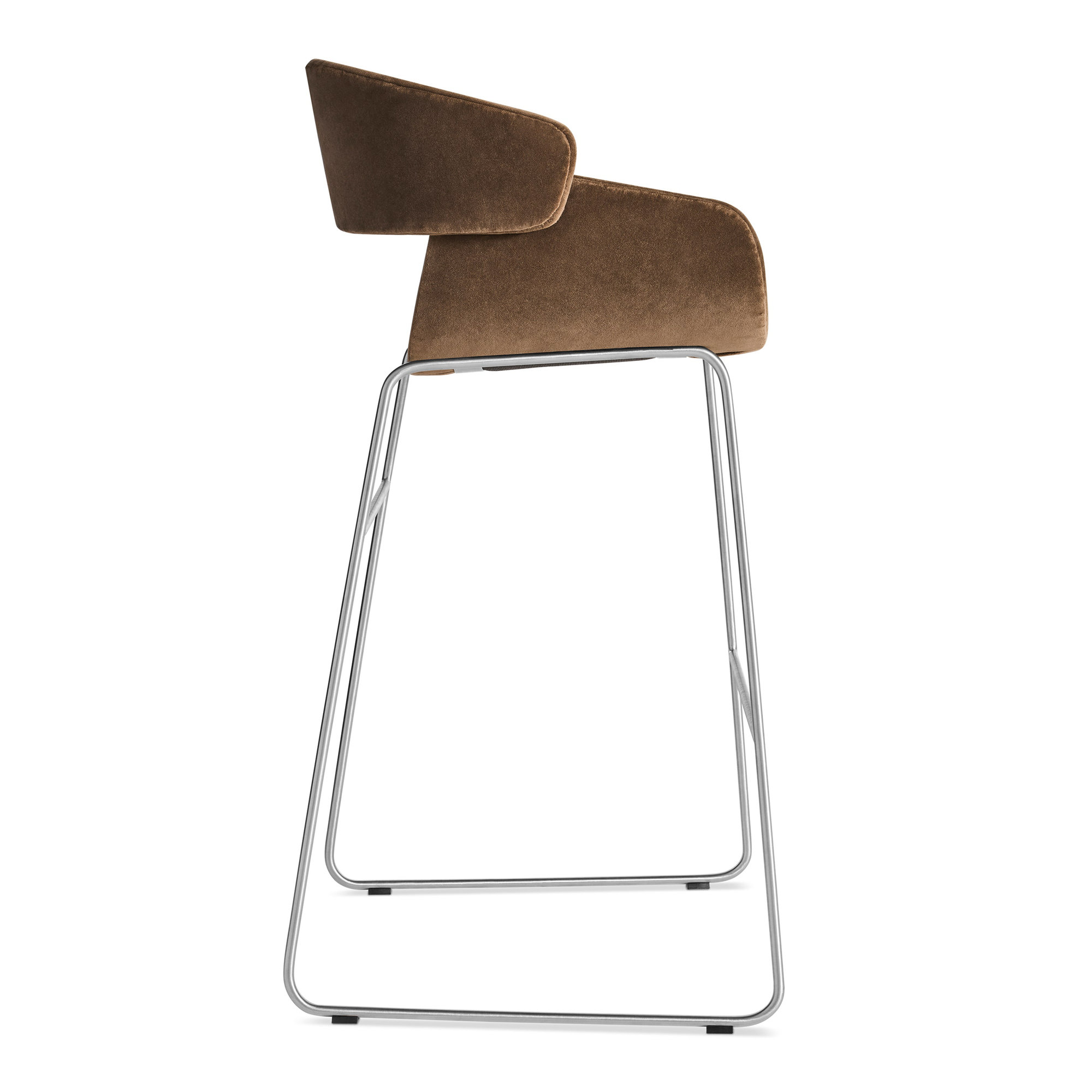 Racer Stool, Bar Stool (30" Seat Height), Coffee