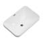 Lavabo de salle de bain encastré en céramique 22,05 po x 15,36 po x 6,7 po - vasque en porcelaine blanche, conception sans couture pour comptoir de meuble-lavabo