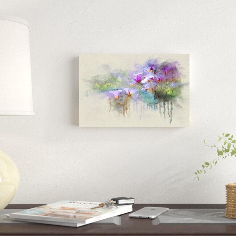 «Sego Lilies» par Chris Vest - peinture sur toile tendue, H 8 po x l 12 po