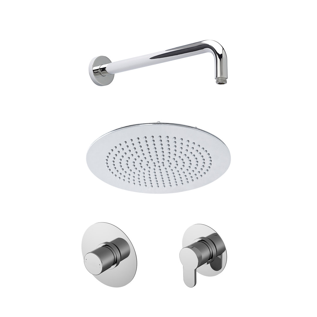 nuie Arvan Chrome Single Outlet Shower Valve Bundle - Image 2