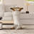 Modern Cat Side Table Floor Resin Figurine with Gold Tray End Table