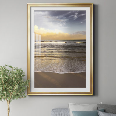 Evening Waves - Reproduction de photo sur papier encadrée