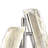 Spark 23 Inch Table Lamp, 2 Cylindrical Acrylic Shades, Bright Nickel Silver Finish