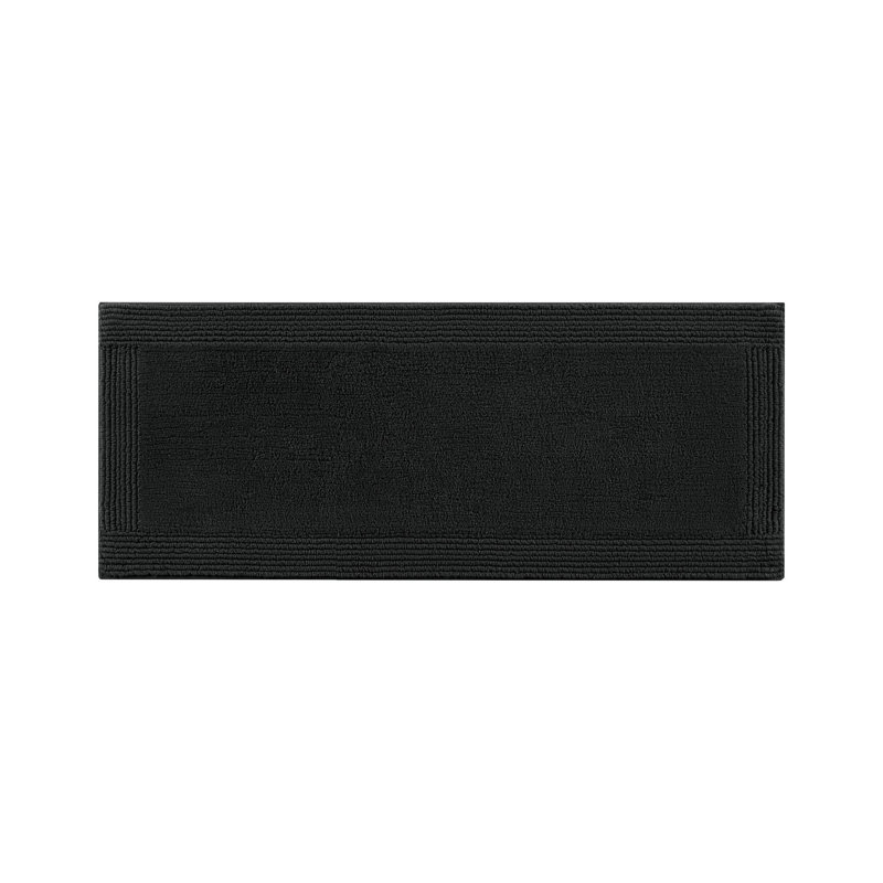 Tapis de bain réversible 100% coton touffeté 3000 g / m², Noir