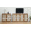 Armoire de rangement en rotin vintage avec tablettes réglables