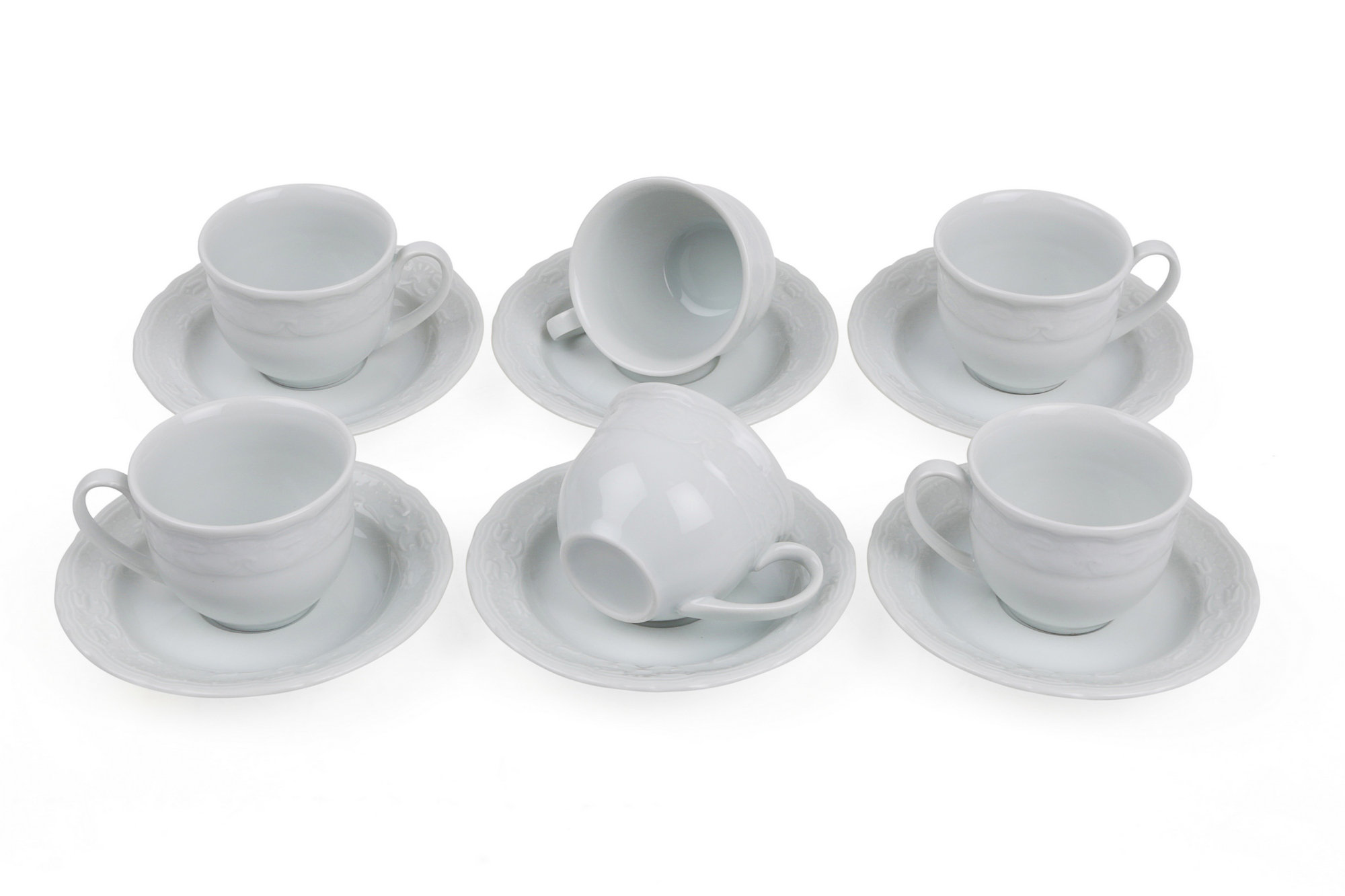 BergHOFF 4Pc Essentials Porcelain Cup 6 oz., and Saucer