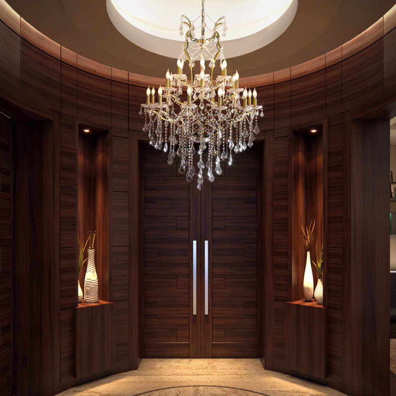 Manning Modern Maria Theresa Crystal Chandeliers Light For Foyer, Entryway, Staircase,High Ceiling,Living Dining Room, 55"