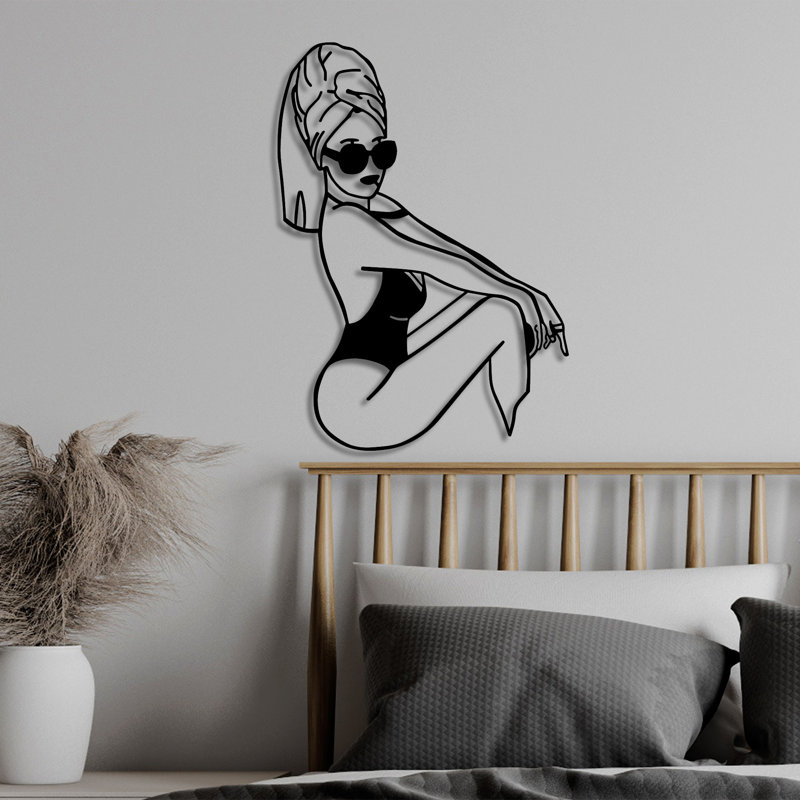 Elegant Black Decorative Metal Wall Accessory, 19.7 x 27.6 Inches | 100% Metal Construction, Thickness: 0.06 Inches | Lightweight at 0.9 lbs, Perfect for Home Decor & Modern Spaces, Easy to Hang