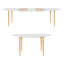 Parris Extendable Oval Metal Base Dining Table