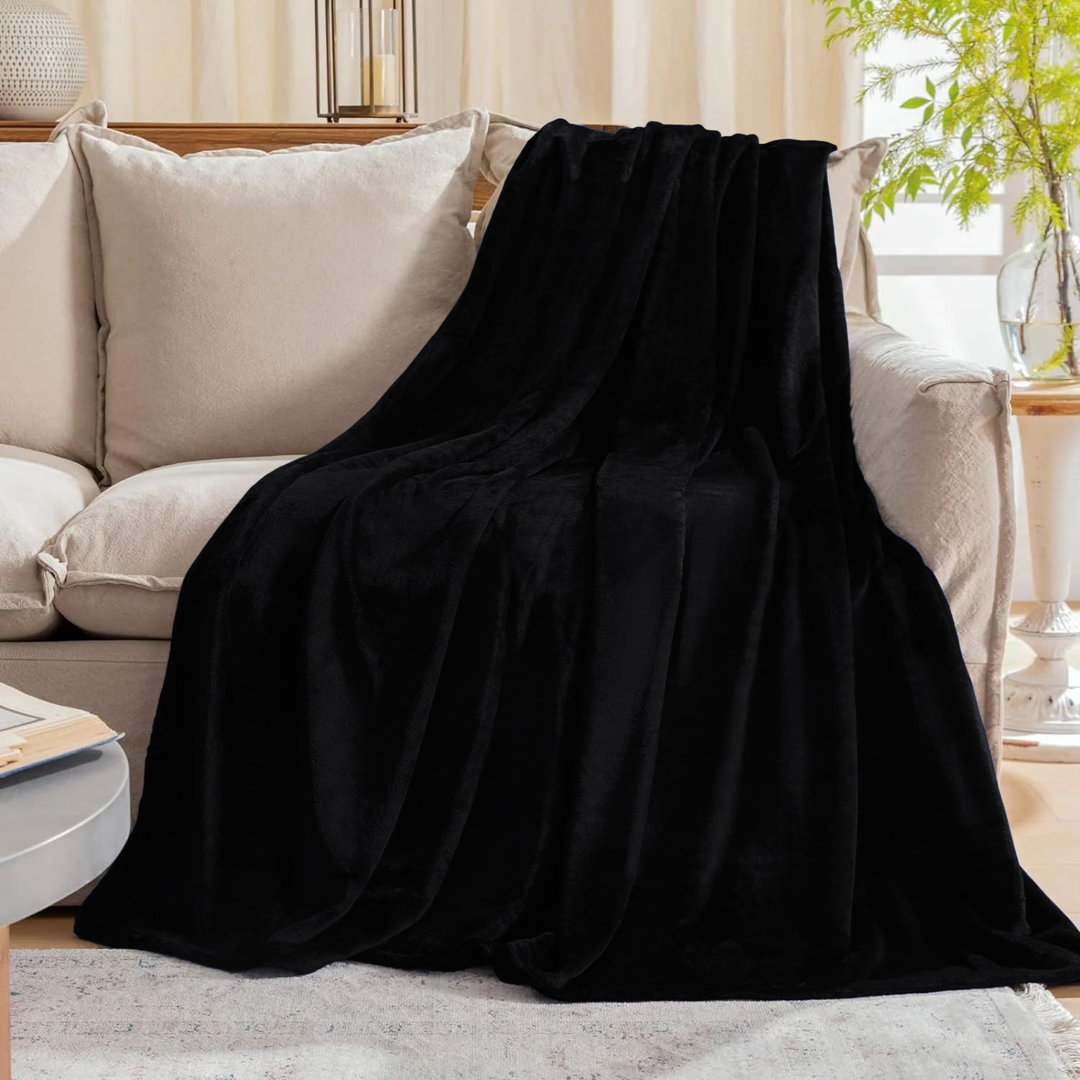 Faux Fur Reversible Fleece Throw Blanket – Soft & Cozy