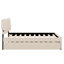 Lit plateforme tapissier de taille simple accompagné d'un lit gigogne sous le lit-506124264