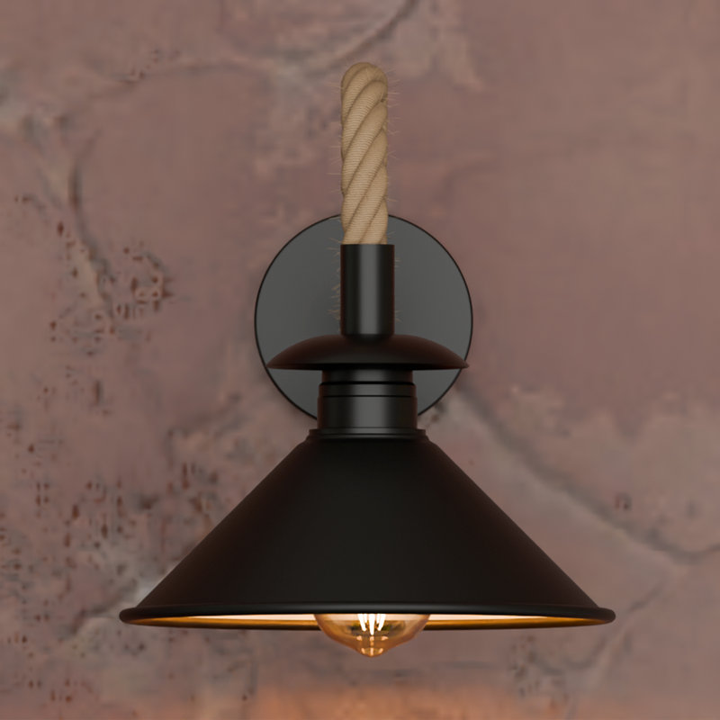 Mairead Wall Sconce, Yes, Black Inner White