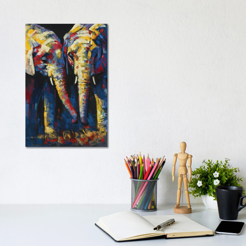 Vibrant Africa 1 Piece Painting on Canvas, 30.48cm H x 20.32cm W x 1.91cm D, Wrapped Canvas