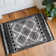White Geometric Pattern Shag Rug – Medium Pile, Easy To Clean, Pet Friendly