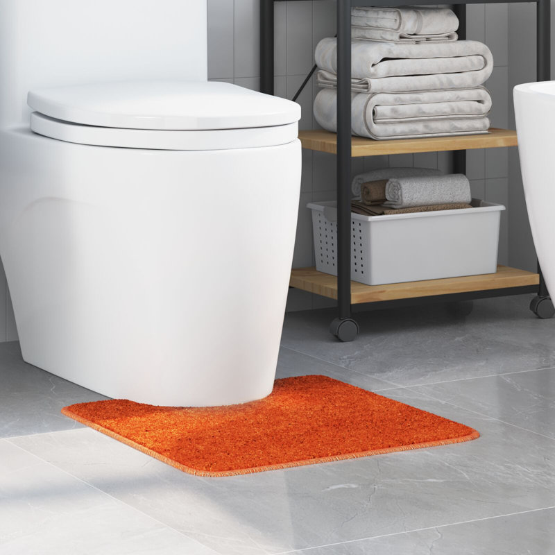 Standard Non-Slip Bath Mat Other Modern, Orange