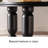 Modern Black Solid Manufactured Wood Round Coffee Table Sets