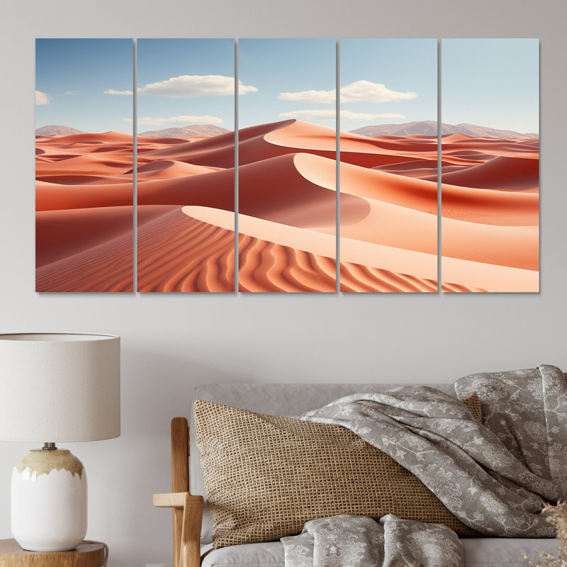 Désert infini dunes II - paysages, ensemble de reproduction d'art en métal