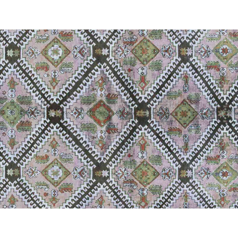 Tapis mauve de haute qualité noué à la main